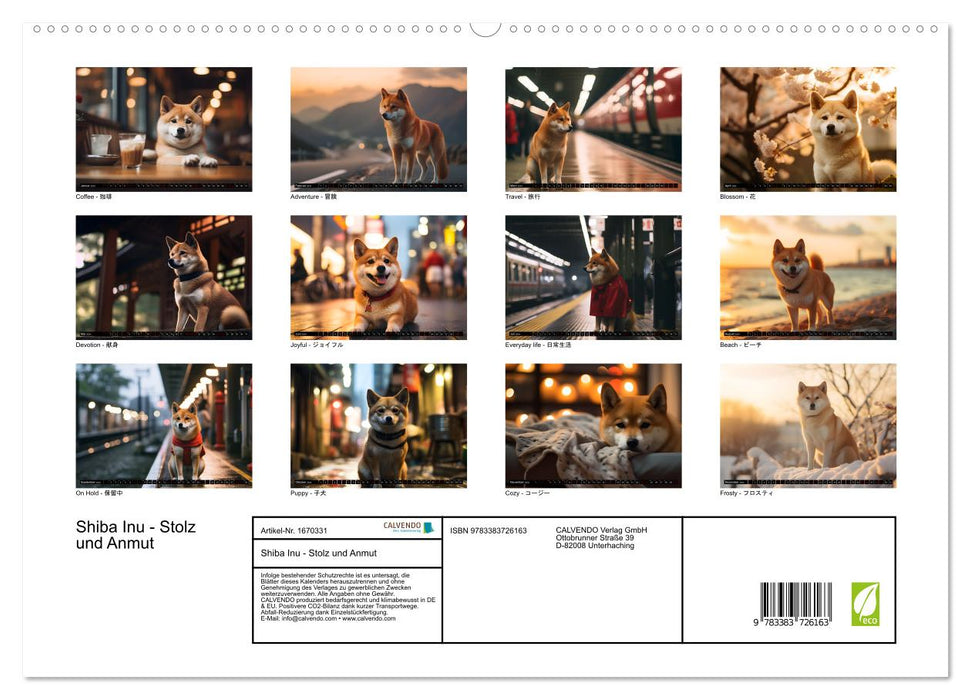 Shiba Inu - Stolz und Anmut (CALVENDO Premium Wandkalender 2024)
