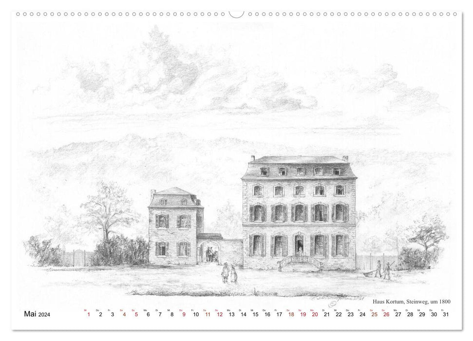 ZeitZeichnen - EinBlick in Stolbergs Geschichte (CALVENDO Premium Wandkalender 2024)