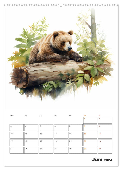 Unsere Tiere des Waldes (CALVENDO Wandkalender 2024)