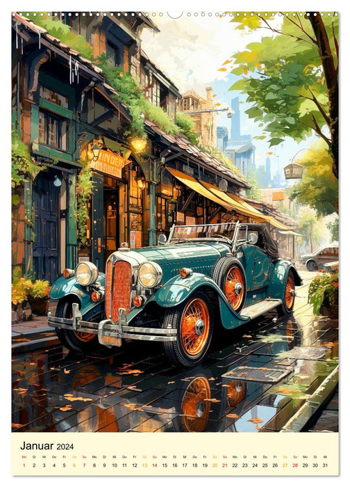 Nostalgic Cars der Traum (CALVENDO Wandkalender 2024)