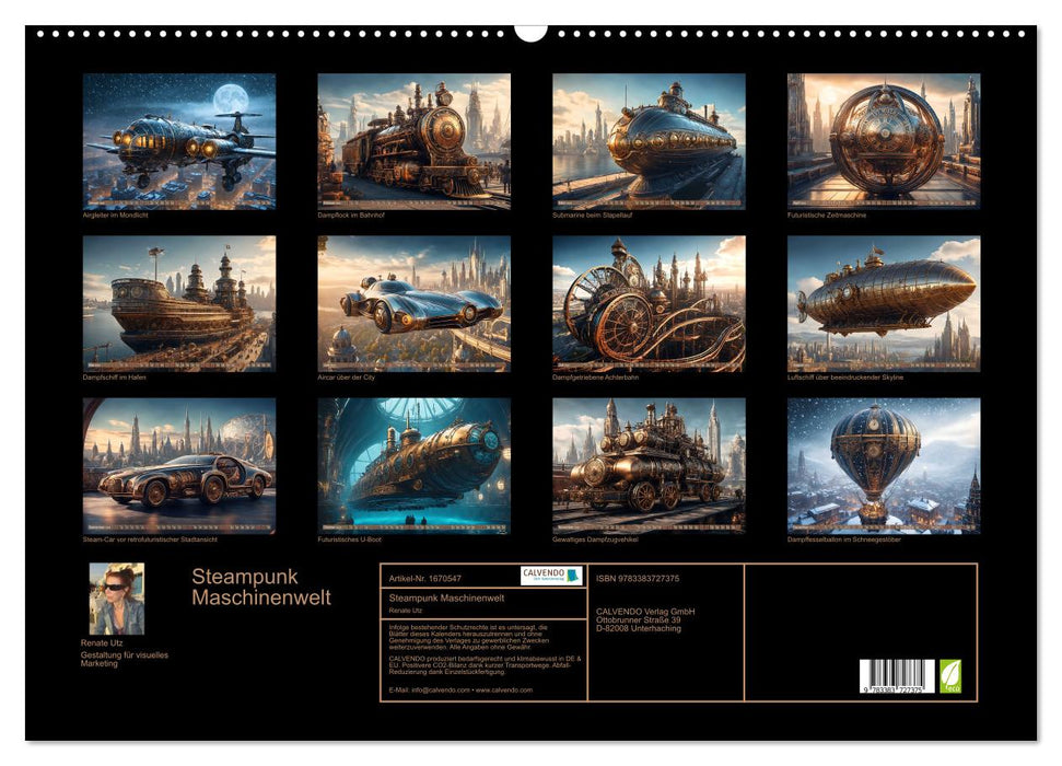 Steampunk Maschinenwelt (CALVENDO Wandkalender 2024)