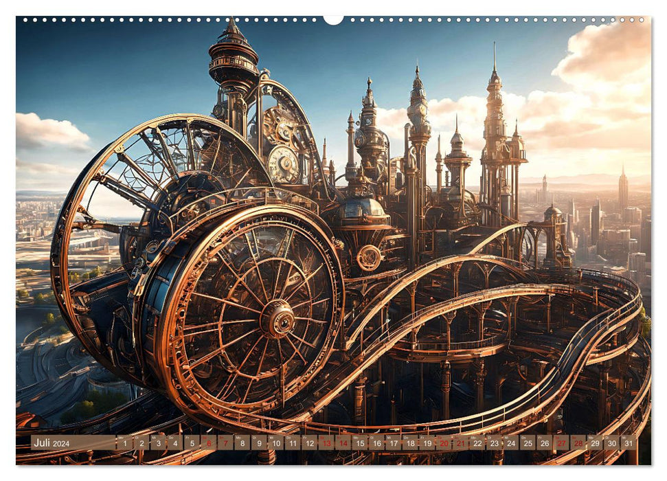 Steampunk Maschinenwelt (CALVENDO Premium Wandkalender 2024)