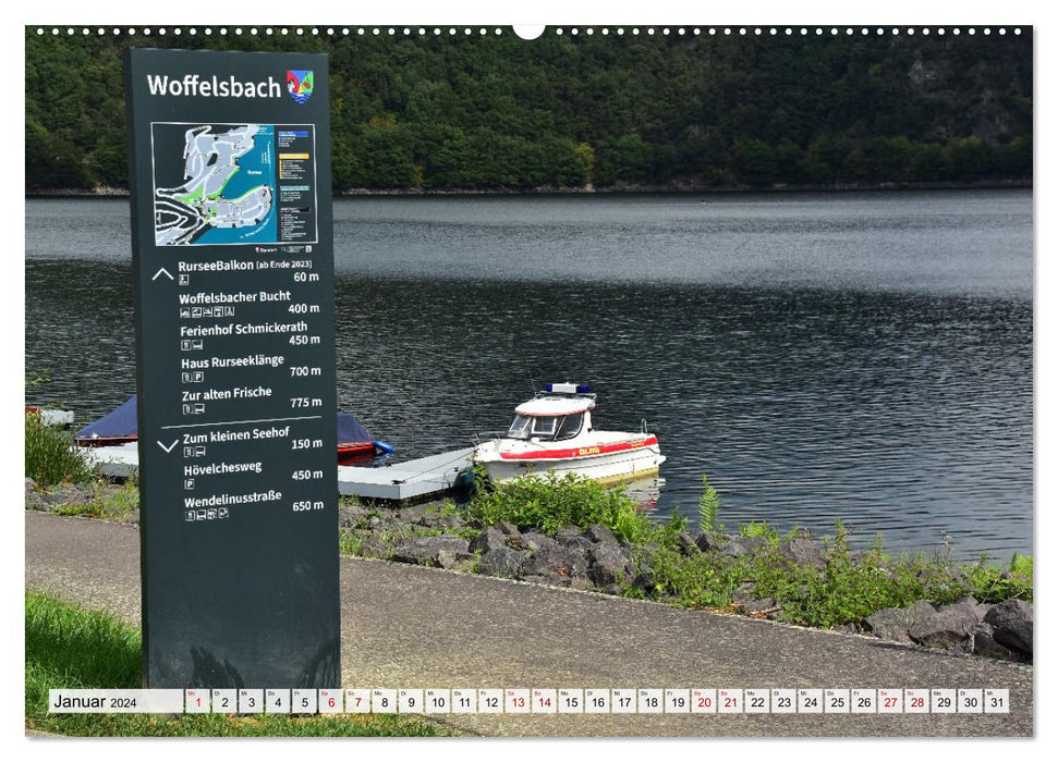 Rurberg und Woffelsbach - Leben wo andere Urlaub machen, in der Eifel (CALVENDO Wandkalender 2024)