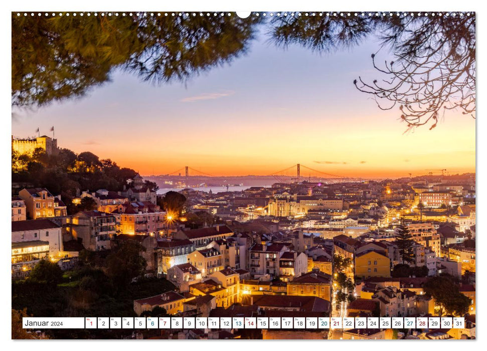 Eine Stadt voller Charme - Lissabon (CALVENDO Premium Wandkalender 2024)
