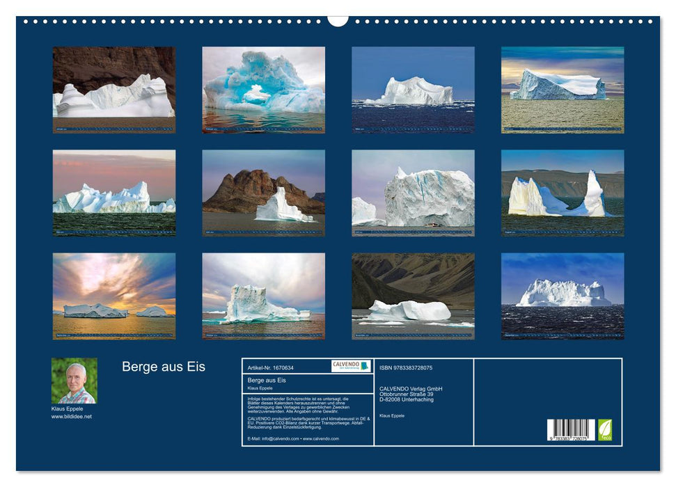 Berge aus Eis (CALVENDO Wandkalender 2024)
