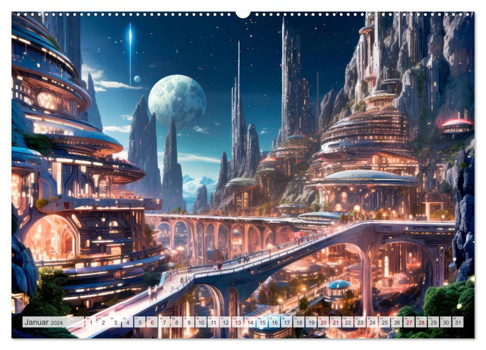 SCIENCE-FICTION Leben auf fernen Planeten (CALVENDO Wandkalender 2024)