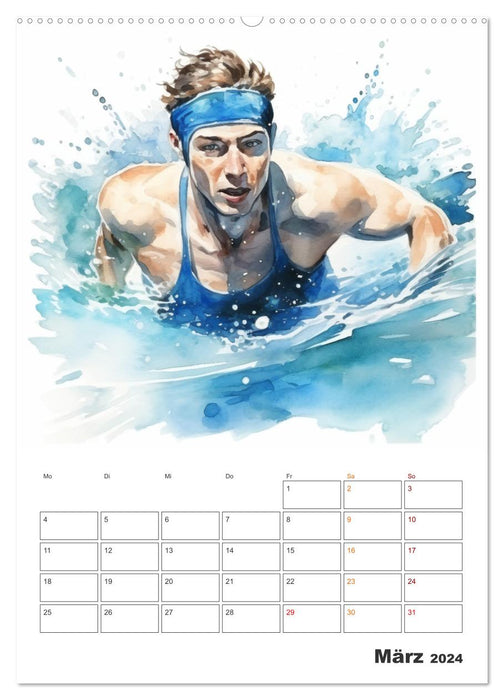 Aktivitäten im Sport (CALVENDO Premium Wandkalender 2024)