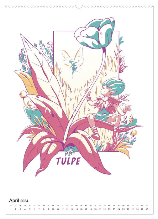 Wunderwelt der Blumen (CALVENDO Premium Wandkalender 2024)