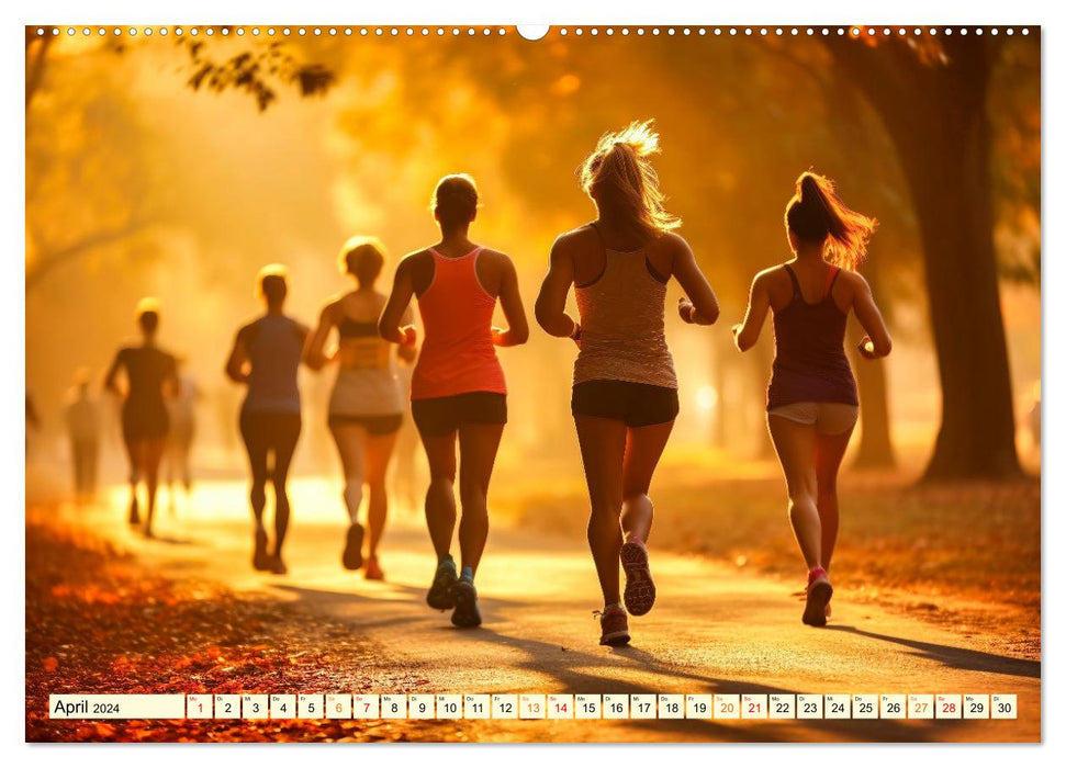 Joggen, gesund laufen (CALVENDO Wandkalender 2024)
