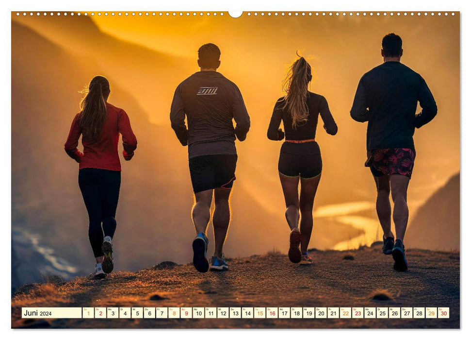 Joggen, gesund laufen (CALVENDO Wandkalender 2024)