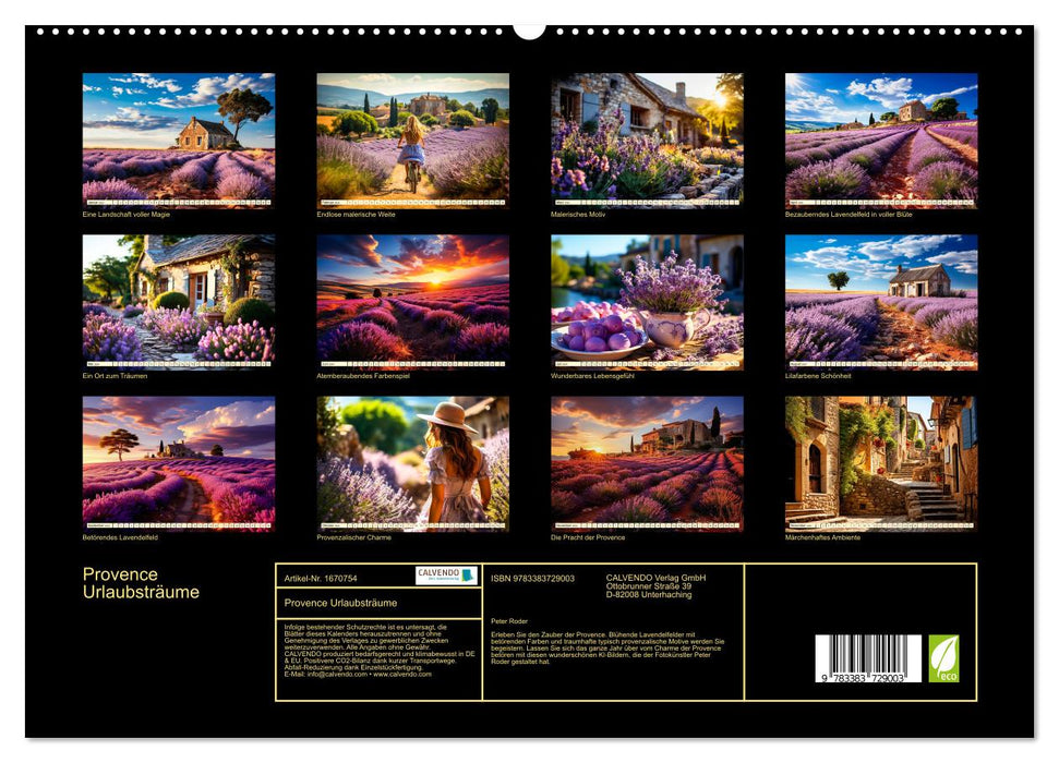 Provence Urlaubsträume (CALVENDO Premium Wandkalender 2024)