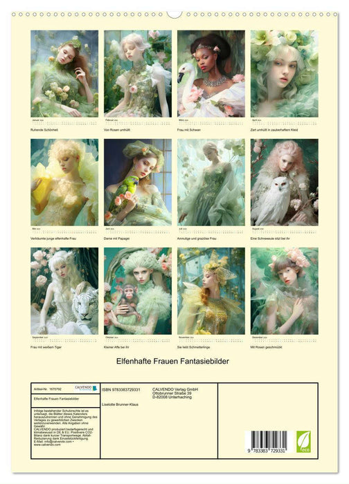 Elfenhafte Frauen Fantasiebilder (CALVENDO Premium Wandkalender 2024)