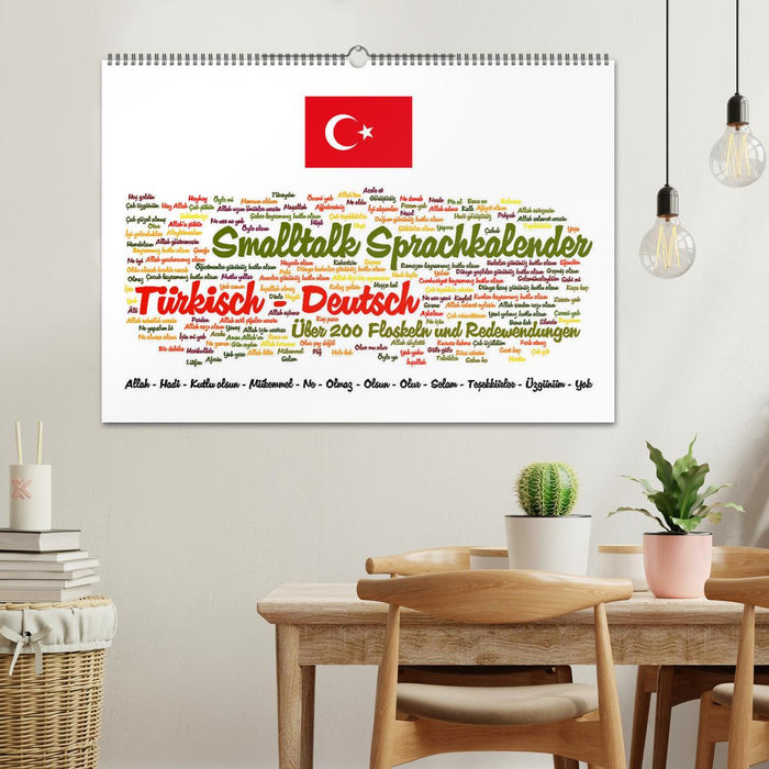 Smalltalk Sprachkalender Türkisch-Deutsch (CALVENDO Wandkalender 2024)