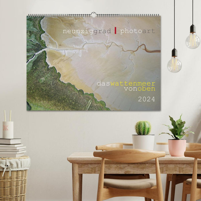neunziggrad I photoart: das wattenmeer von oben (CALVENDO Wandkalender 2024)