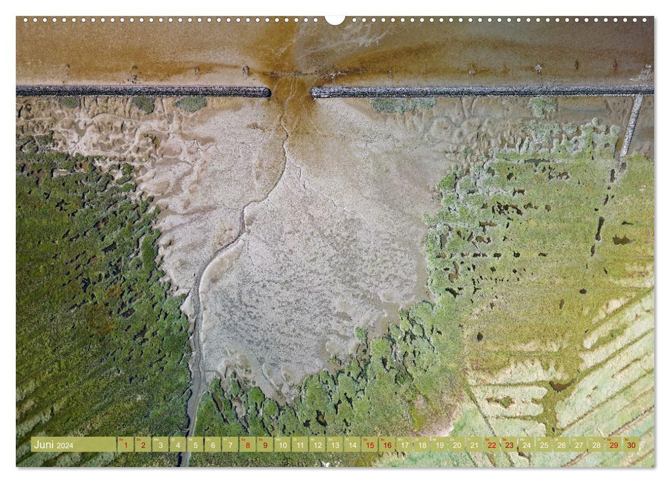 neunziggrad I photoart: das wattenmeer von oben (CALVENDO Wandkalender 2024)