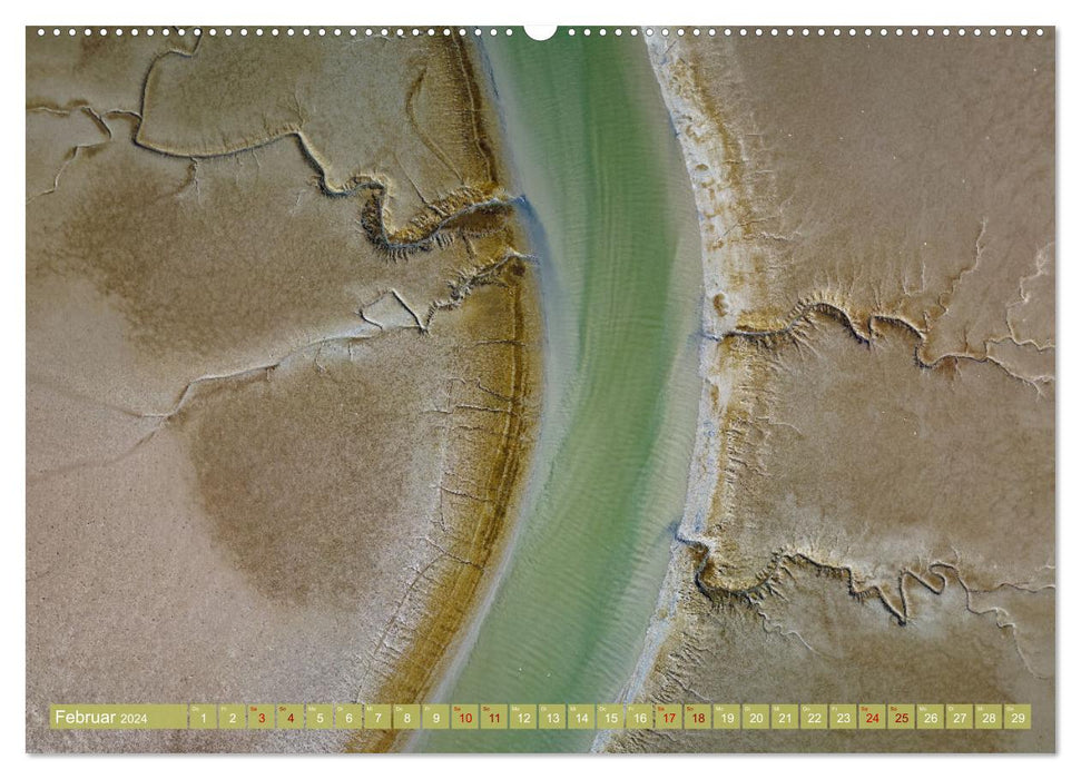 neunziggrad I photoart: das wattenmeer von oben (CALVENDO Premium Wandkalender 2024)