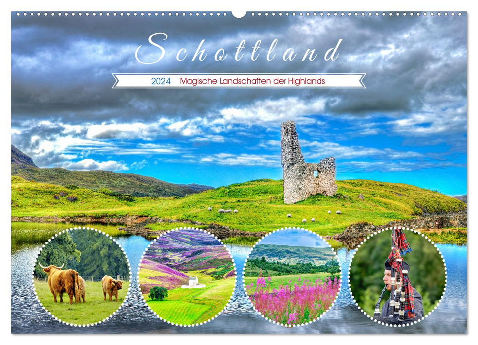 Schottland - Magische Landschaften der Highlands (CALVENDO Wandkalender 2024)