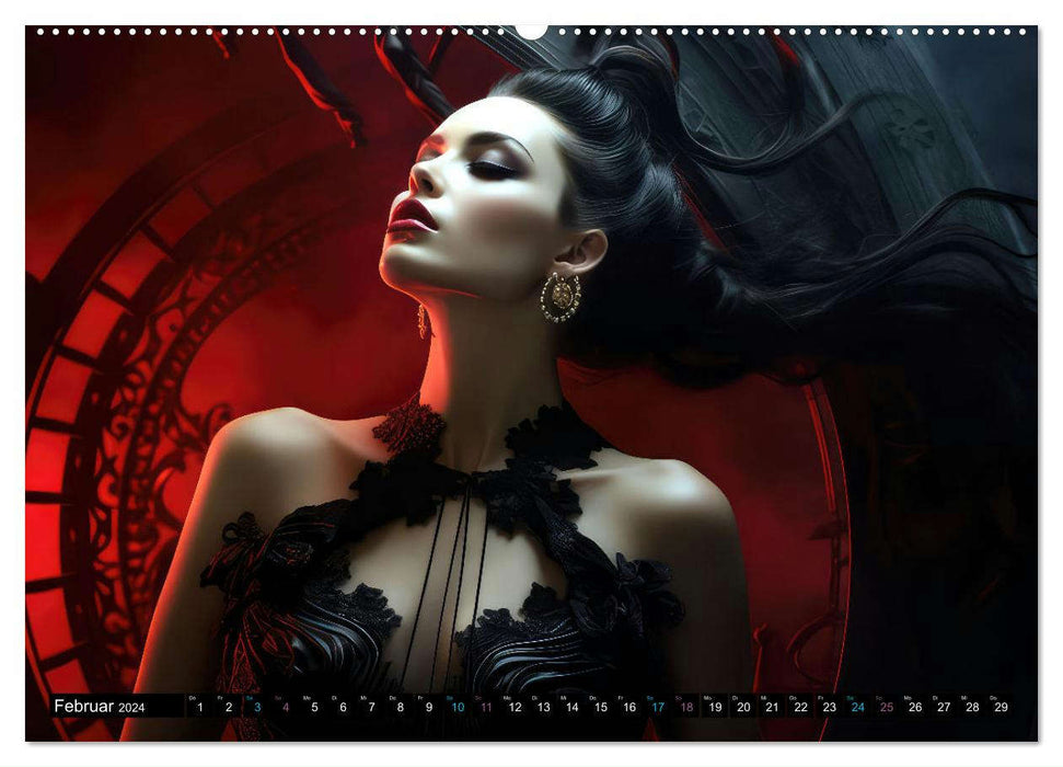 Vampire Nachtkreaturen (CALVENDO Premium Wandkalender 2024)