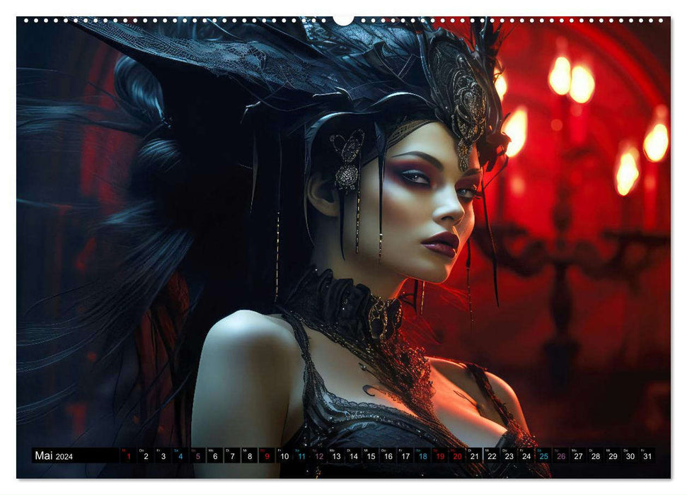 Vampire Nachtkreaturen (CALVENDO Premium Wandkalender 2024)