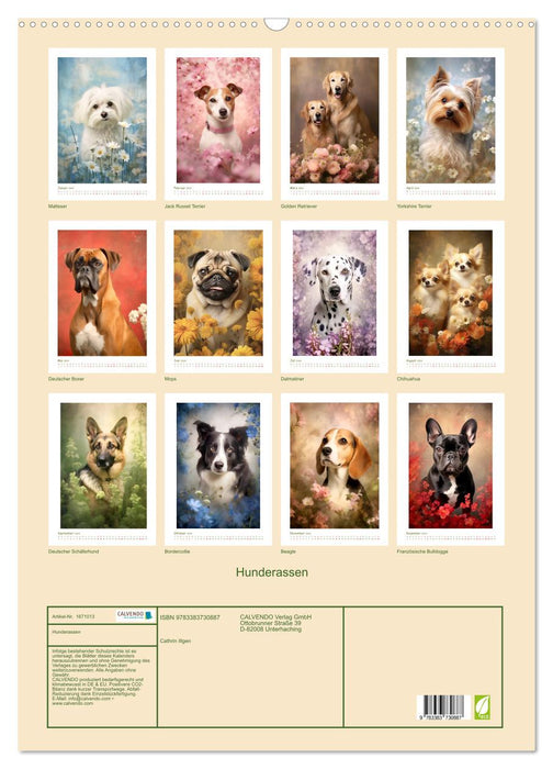 Hunderassen (CALVENDO Wandkalender 2024)