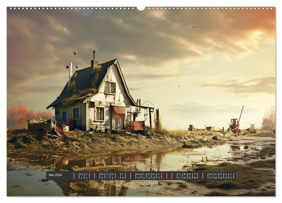 Unheimliche Behausungen (CALVENDO Premium Wandkalender 2024)