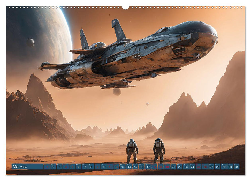Alien Starships (CALVENDO Wandkalender 2024)
