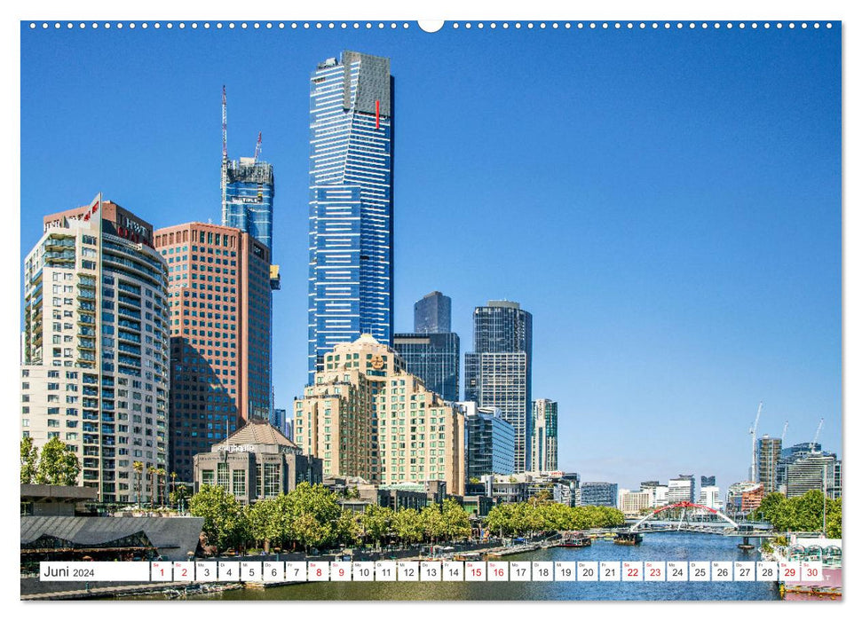 Melbourne - Sympathische Metropole Australiens (CALVENDO Premium Wandkalender 2024)