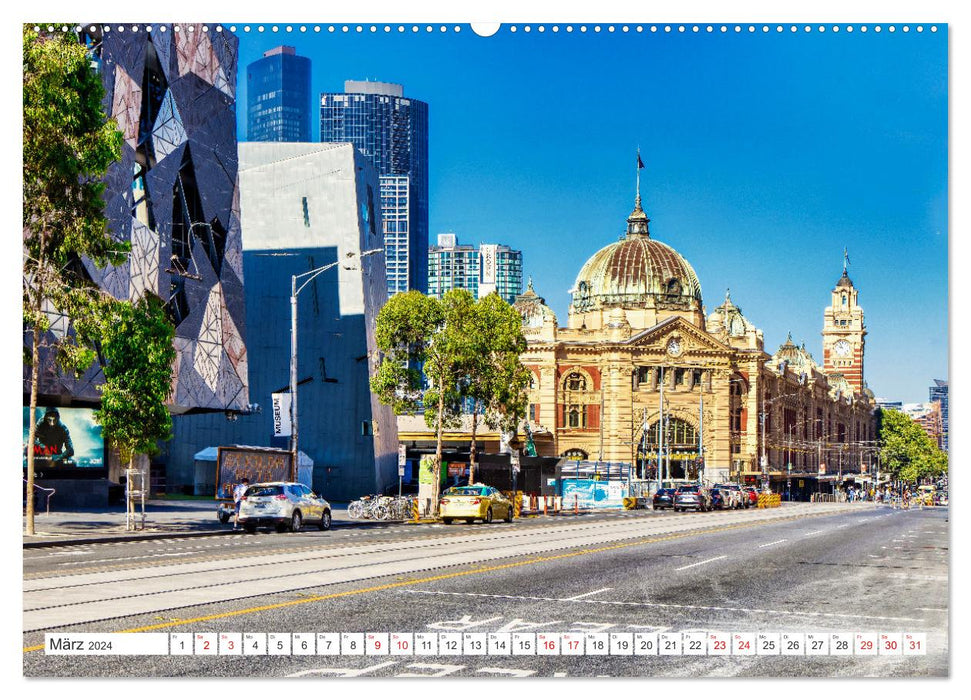 Melbourne - Sympathische Metropole Australiens (CALVENDO Wandkalender 2024)