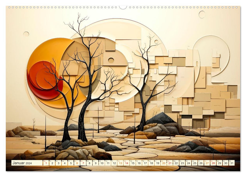 Baum Kunst (CALVENDO Wandkalender 2024)