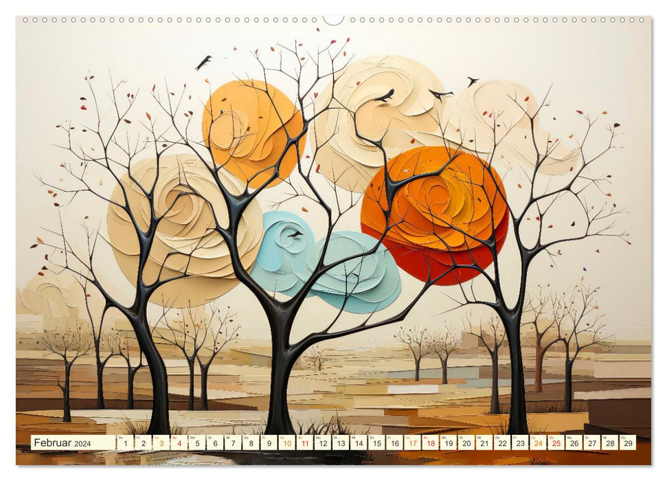 Baum Kunst (CALVENDO Premium Wandkalender 2024)