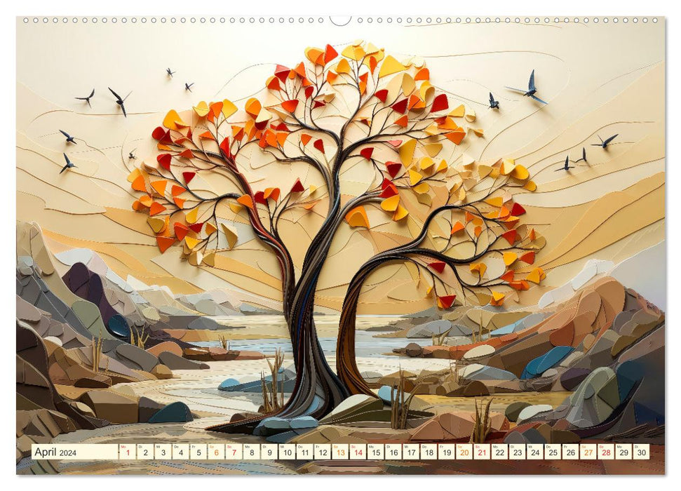 Baum Kunst (CALVENDO Premium Wandkalender 2024)
