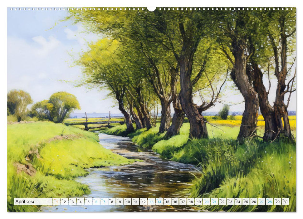 Havelland - Impressionistische Visionen einer idyllischen Region (CALVENDO Wandkalender 2024)