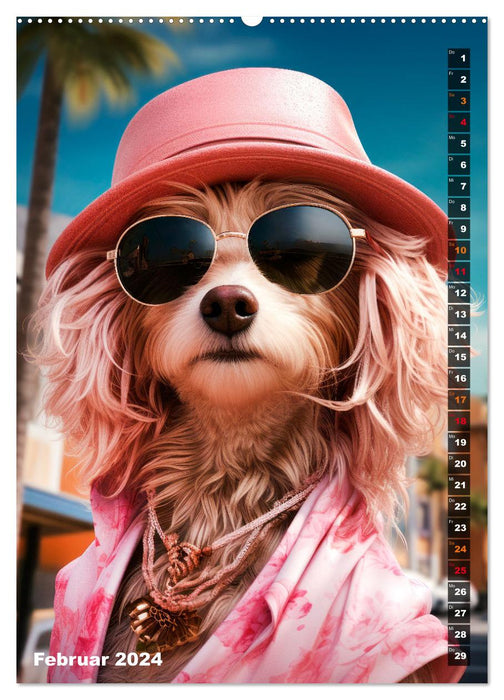 Stylische Hunde (CALVENDO Wandkalender 2024)