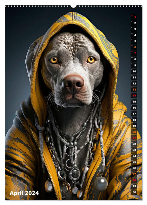 Stylische Hunde (CALVENDO Wandkalender 2024)