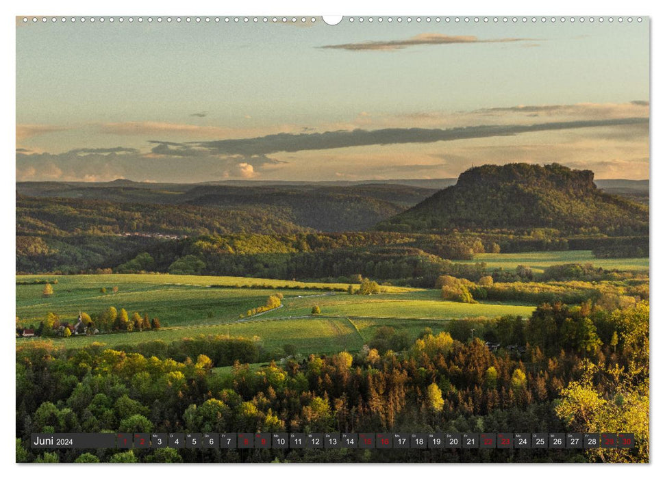 Suisse saxonne / Fascination pour les montagnes de grès (calendrier mural CALVENDO 2024) 