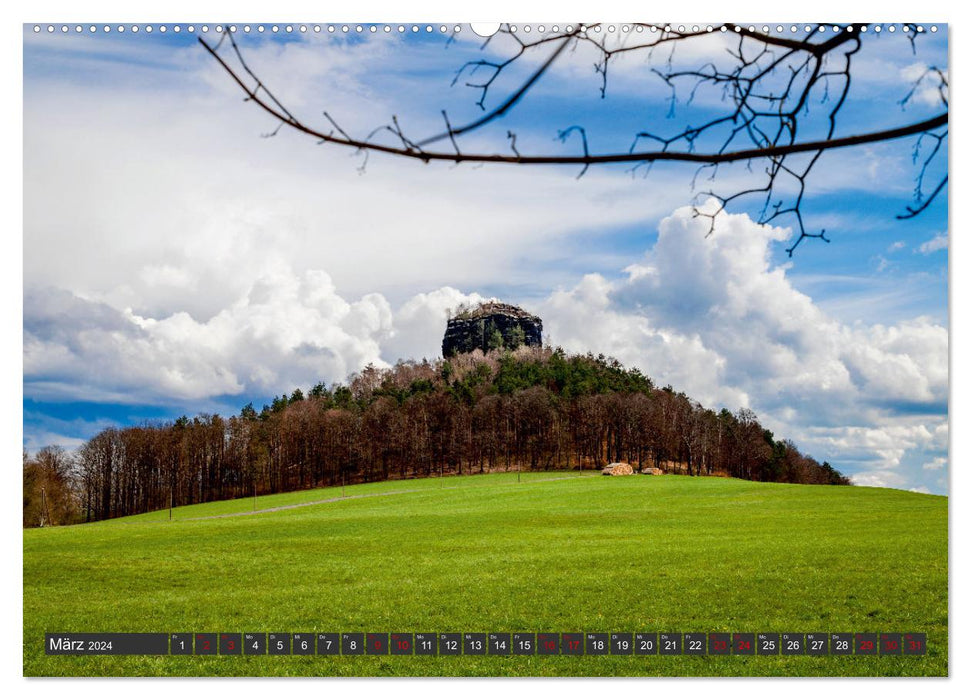 Die Sächsische Schweiz / Faszination Sandsteingebirge (CALVENDO Premium Wandkalender 2024)