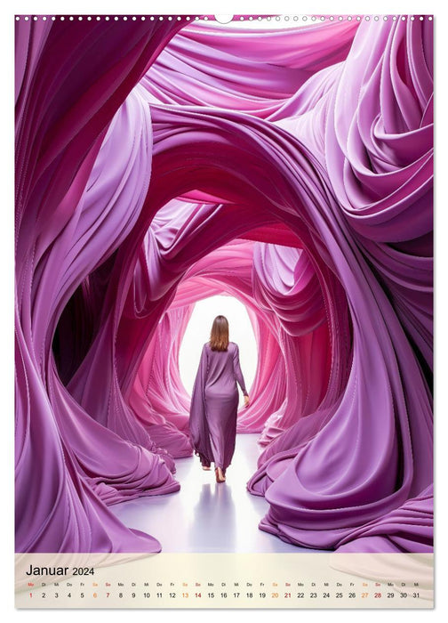 Le violet, la couleur du mysticisme (Calendrier mural CALVENDO 2024) 