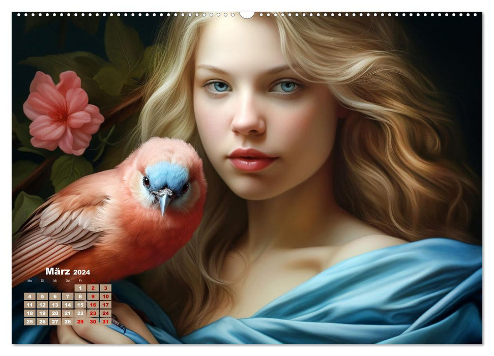 Märchenhafte Fabelfrauen (CALVENDO Premium Wandkalender 2024)