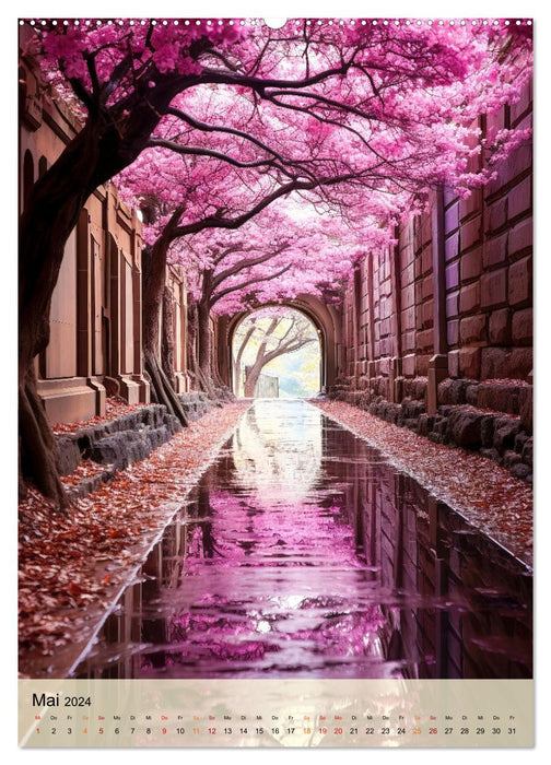Le violet, la couleur du mysticisme (Calendrier mural CALVENDO Premium 2024) 