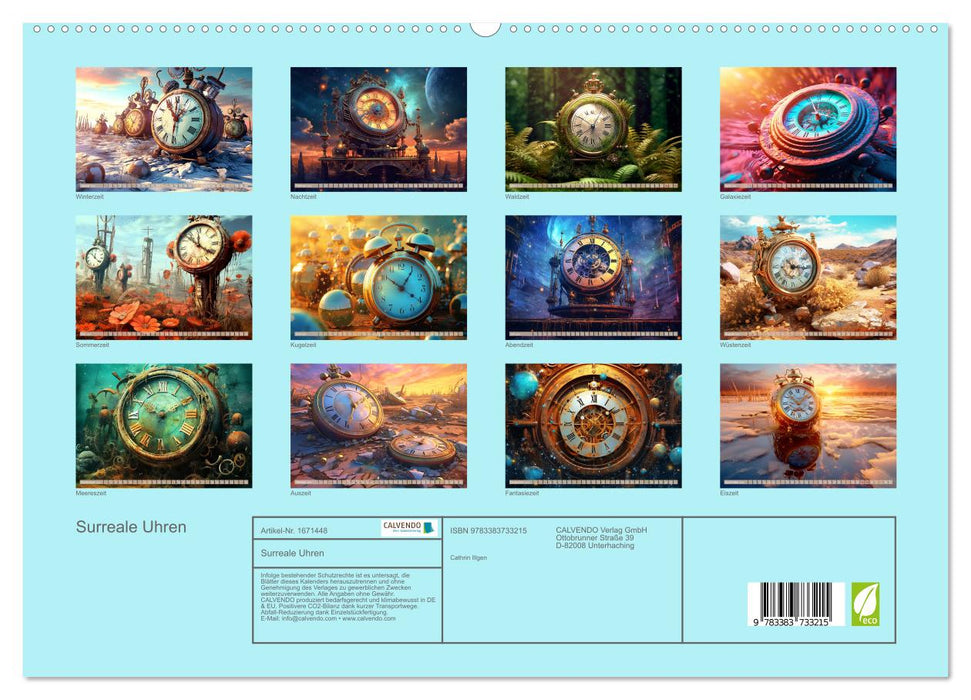 Surreale Uhren (CALVENDO Premium Wandkalender 2024)