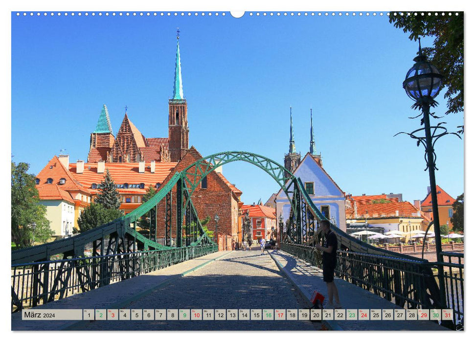 Wroclaw magique (Calendrier mural CALVENDO Premium 2024) 