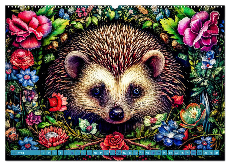 Animaux de la forêt amusants (Calendrier mural CALVENDO Premium 2024) 