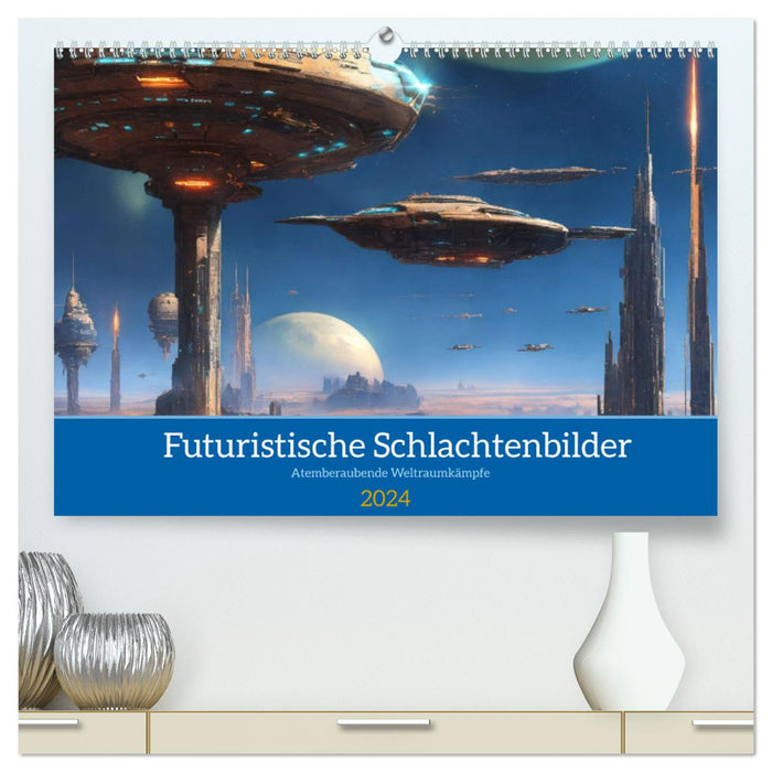 Futuristische Weltraumschlachten (CALVENDO Premium Wandkalender 2024)