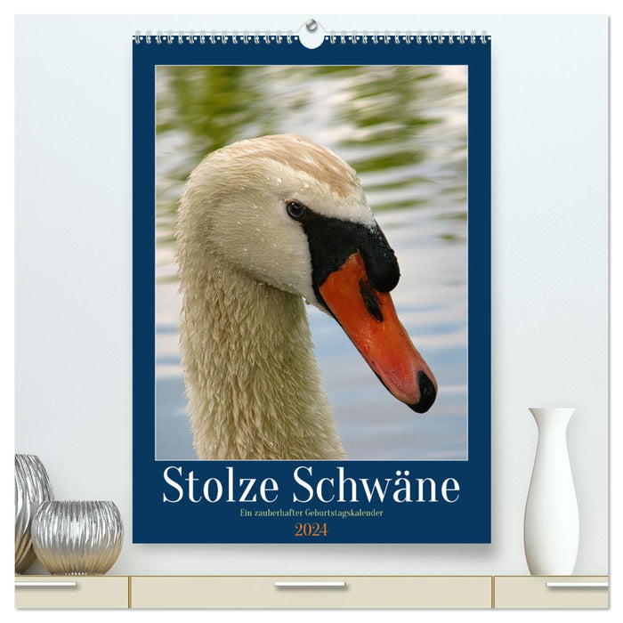 Stolze Schwäne (CALVENDO Premium Wandkalender 2024)