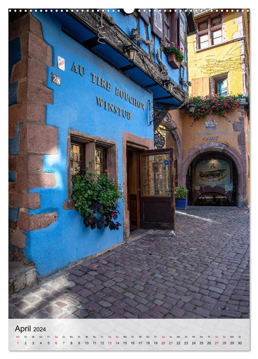 Elsass Alsace Riquewihr, das idyllische Weindorf (CALVENDO Wandkalender 2024)