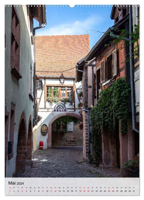 Elsass Alsace Riquewihr, das idyllische Weindorf (CALVENDO Wandkalender 2024)