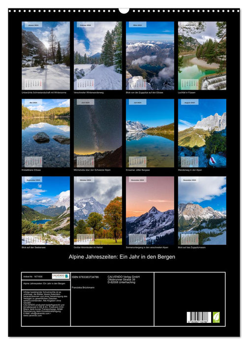 Saisons alpines : Une année à la montagne (calendrier mural CALVENDO 2024) 