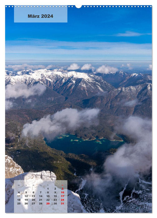 Saisons alpines : Une année à la montagne (Calendrier mural CALVENDO Premium 2024) 