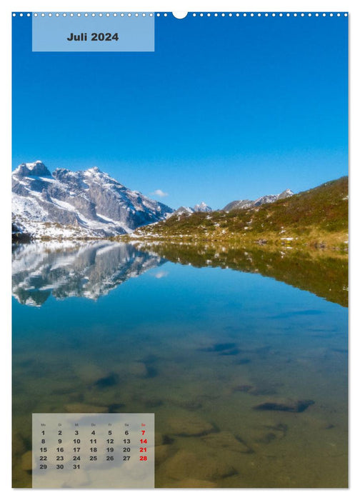 Saisons alpines : Une année à la montagne (Calendrier mural CALVENDO Premium 2024) 