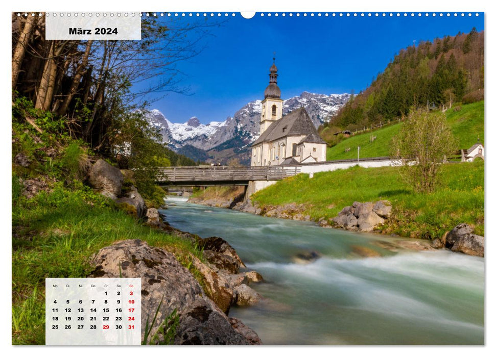 Montagnes du pays de Berchtesgadener (Calvendo Premium Wall Calendar 2024) 